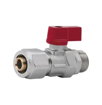 Кран кульовий Thermo Alliance Forte SF262W15 16х1/2" латунний обтискний із зовнішньою різьбою (SF262W15)