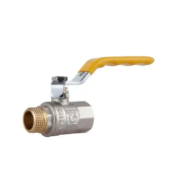 Кран кульовий Thermo Alliance Standart SD605NG15PN40 латунний нікельований для газу 1/2" ВЗ з важелем (SD605NG15PN40)
