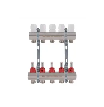 Колектор з витратомірами Thermo Alliance Standart SD235W5 латунний для теплої підлоги на 5 контурів 1 (SD235W5)