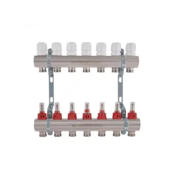 Колектор для теплої підлоги Thermo Alliance Standart SD235W7 латунний з витратомірами на 7 виходів 1 (SD235W7)