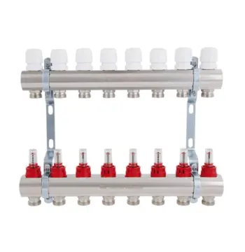 Колектор Thermo Alliance Standart SD235W8 латунний з витратомірами на 8 виходів 1 (SD235W8)