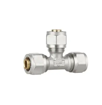 Трійник обтискний Thermo Alliance SF176W161616 Forte латунний нікельований 16×16×16 мм (SF176W161616)