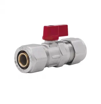 Кран кульовий Thermo Alliance Forte SF263W20 латунний нікельований обтискний 20×20 мм (SF263W20)