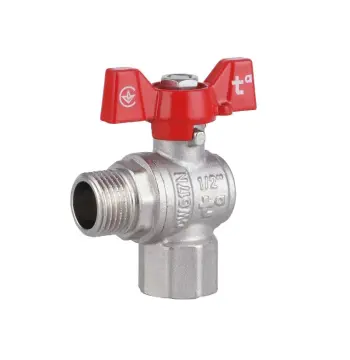 Кран кульовий Thermo Alliance SF267W15 Forte латунний кутовий 1/2" ВЗ з ручкою-метеликом (SF267W15)