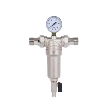 Самопромивний фільтр Thermo Alliance Standart SF127W20 латунний з манометром для тонкого очищення води 100 мкм 3/4 (SF127W20)