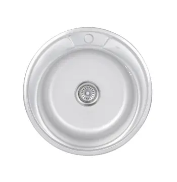 Кухонна мийка Lidz 510-D нержавіюча сатинова кругла 0, 8 мм (SD00027762)