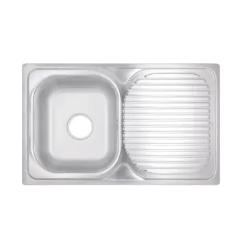 Кухонна мийка Lidz 7848 з нержавіючої сталі 0, 8 мм satin з крилом (SD00028657)