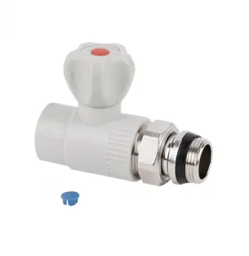 Кран кульовий радіаторний Thermo Alliance PPR 25х3/4" латунний прямий (DSW429)