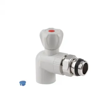 Кран кульовий радіаторний Thermo Alliance PPR 25х3/4" латунний кутовий (DSW432)