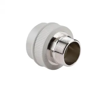 Муфта Thermo Alliance PPR сіра з латунною зовнішньою різьбою 63х2 (DSB310)