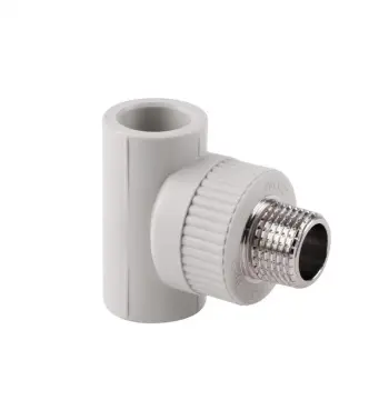Трійник PPR Thermo Alliance 20х1/2х20 20х1/2"х20 сірий з латунною зовнішньою різьбою (DSC3015)
