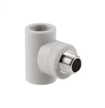 Трійник Thermo Alliance 25х1/2х25 PPR 25х1/2"х25 поліпропіленовий сірий з латунною зовнішньою різьбою (DSC302)