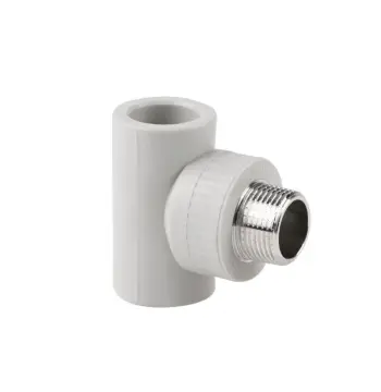 Трійник Thermo Alliance 25х3/4х25 PPR 25х3/4"х25 сірий з латунною зовнішньою різьбою (DSC3035)