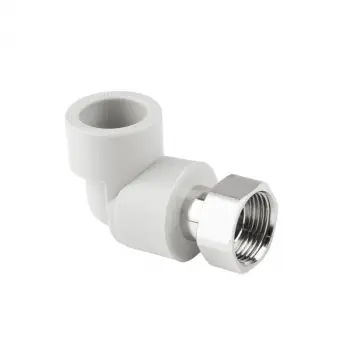 Кутик PPR Thermo Alliance 20х1/2" ВР сірий з латунною накидною гайкою (DSE701)