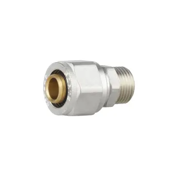 Муфта обтискна Thermo Alliance Forte 20х1/2" латунна нікельована із зовнішньою різьбою (SF172W2015)