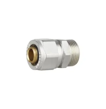 Муфта обтискна Thermo Alliance Forte 20х3/4" латунна нікельована із зовнішньою різьбою (SF172W2020)