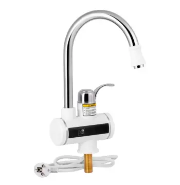Проточний кран-водонагрівач Lidz LDWAR058WCR24985 Warm 058 білий / хромований з індикатором температури (LDWAR058WCR24985)
