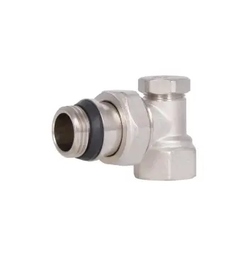 Кран радіаторний Thermo Alliance Base SD229W15 латунний кутовий 1/2" ВЗ з антипротіканням (SD229W15)