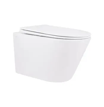 Унітаз підвісний Qtap Swan QT16335178W керамічний білий безобідковий з сидінням Soft-close (QT16335178W)