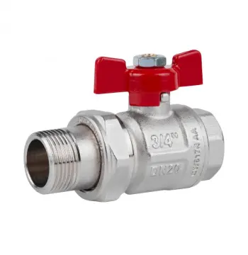 Кран кульовий американка Icma 347 прямий 3/4" латунний (87347AE11)