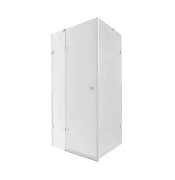 Душова кабіна Qtap Capricorn CRM1018RC6 хромована з прозорим склом 6 мм CalcLess, розпашна 100×80 мм см без піддона (CAPCRM1018RC6)