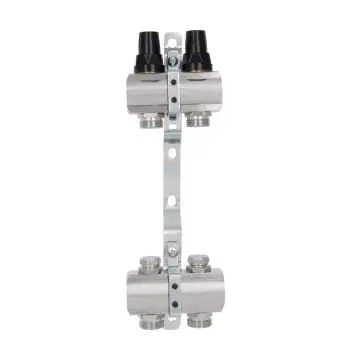 Колектор для опалення Thermo Alliance Forte SF002W2 латунний хромований на 2 виходи 1 (SF002W2)