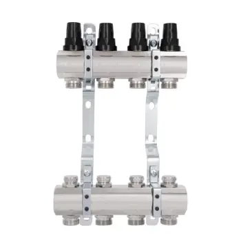 Колектор для радіаторного опалення Thermo Alliance Forte SF002W4 латунний хромований на 4 виходи 1 (SF002W4)