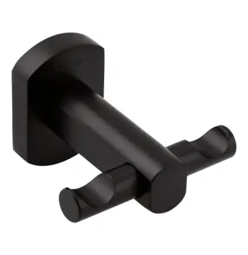Гачок Qtap Liberty QTLIBBLM1154 подвійний латунний чорний матовий (QTLIBBLM1154)