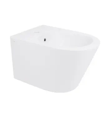 Підвісне біде Qtap QT16555378W Swan біле керамічне з горизонтальним випуском (QT16555378W)