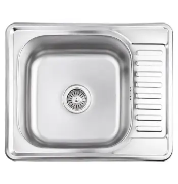 Кухонна мийка Lidz 5848 з нержавіючої сталі micro decor товщиною 0, 8 мм (LIDZ5848MDEC08)