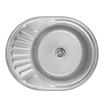 Кухонна мийка Lidz 5745 сатинована 0.8 мм (LIDZ5745SAT08)
