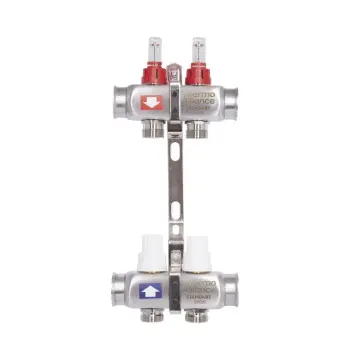 Колектор для теплої підлоги Thermo Alliance Standart SD0042 з нержавіючої сталі з витратомірами на 2 виходи 1 (SD0042)
