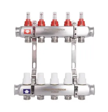 Колектор Thermo Alliance Standart SD0045 нержавіючий з витратомірами на 5 виходів 1 (SD0045)