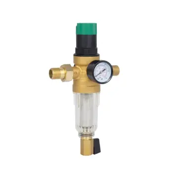 Самопромивний фільтр Thermo Alliance Forte SF128W15C латунний з редуктором тиску та манометром 1/2" для холодної води (SF128W15C)