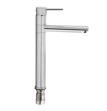 Змішувач для раковини Qtap Spring QTSPRCRM001XL латунний хромований з високим поворотним виливом (QTSPRCRM001XL)