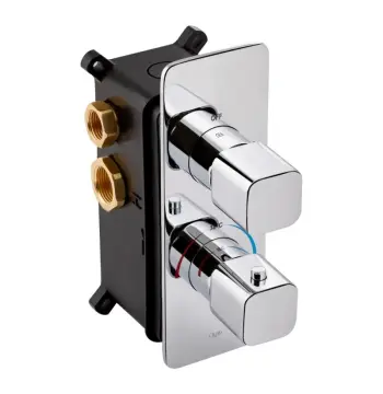 Смеситель для душа Qtap Votice QTVOT65T105NGC латунный, хром, термостатический скрытого монтажа на 3 потребителя (QTVOT65T105NGC)