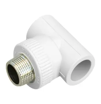 Трійник PPR Blue Ocean 25х3/4х25 25х3/4"х25 білий з зовнішньою різьбою (SD00042165)