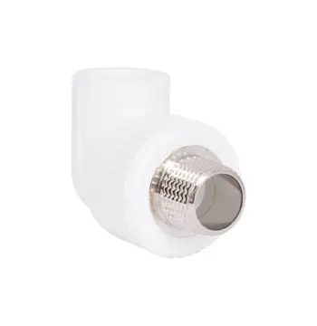 Кутик PPR Blue Ocean 20х1/2" 90° білий з латунною зовнішньою різьбою (SD00042177)