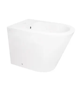 Біде підлогове Qtap QT15443378W Swan керамічне біле з горизонтальним випуском (QT15443378W)