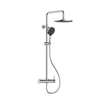 Душова система Qtap Sloup QT57103OC латунна хромована на два споживачі (QT57103OC)