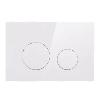 Панель змиву для унітаза Qtap Nest QT0111M11110W з білого ABS-пластику, дворежимна (QT0111M11110W)