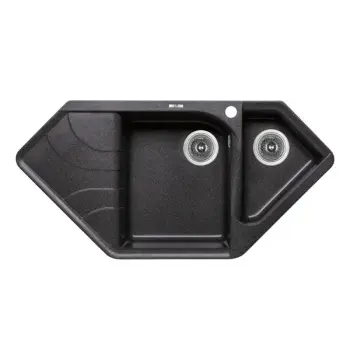 Кухонна мийка з додатковою чашею Lidz 1000x500/225 GRF-13 (LIDZGRF131000500225)