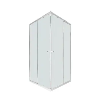 Душова кабіна Qtap Pisces CRM107-9SP5 хромована з матовим склом 5 мм, розсувна 75-90×75 мм-90 см без піддона (PISCRM1079SP5)