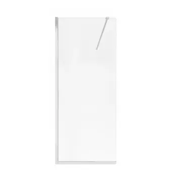 Душевая перегородка Qtap CRM209C8 Walk-In Standard CRM209.C8 90×200 мм см хромированная с прозрачным стеклом 8 мм и покрытием CalcLess (STDCRM209C8)