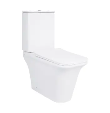 Унітаз-компакт Qtap QT08221213AW Kalao керамічний білий безобідковий з сидінням Soft-close (QT08221213AW)