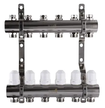 Колектор з регуляторами та кріпленням ECO 001С 1″x6
