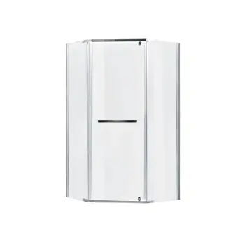 Душова кабіна Lidz SC90x90CRMLOWTR Dozorca SC90×90 мм.CRM.LOW.TR п'ятикутна розпашна хромована з прозорим склом 6 мм без піддона (LDSC9090CRMLOWTR2)