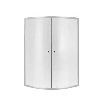 Душова кабіна Lidz SC90x90SATHIGHFR Latwa SC90×90 мм.SAT.HIGH.FR напівкругла розсувна сатинова з матовим склом 4 мм без піддона (LLSC9090SATHIGHFR2)