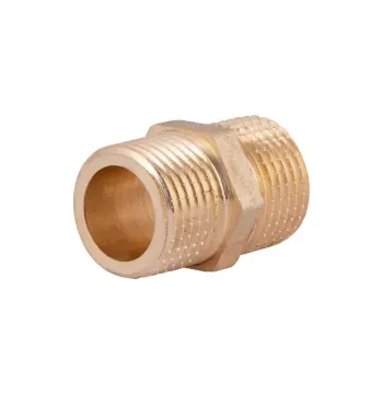 Ніпель Thermo Alliance Standart SD4071515L латунний рівнопрохідний 1/2" із зовнішньою різьбою (SD4071515L)