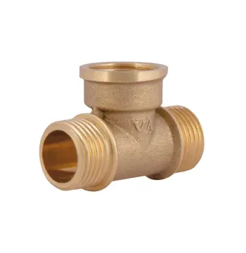 Трійник рівнопрохідний Thermo Alliance Standart SD41615 латунний 1/2" з різьбою зовнішня-внутрішня-зовнішня (SD41615)